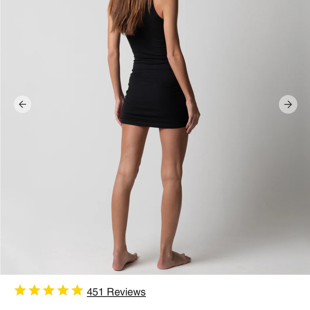 TALENTLESS Black Ribbed Mini Tank Dress - Picture 2 of 4